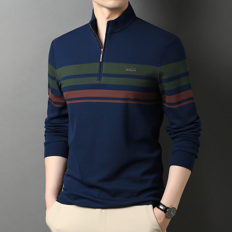 Cotton Stand Collar Long Sleeves