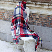59 X 59in Red Black Women Fall Winter Scarf Plaid Tassel Soft Warm Blanket Scarves Womens Shawl Wraps