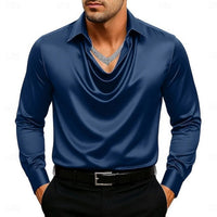 Elegant Minimalist Open-collar Shirt