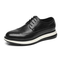 Ultra-Fiber Thick-Soled Business Leather Shoes