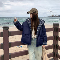 Quilted Plaid Puffer Jacket