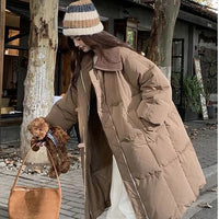 Fashionable Knitted Long Cotton Coat