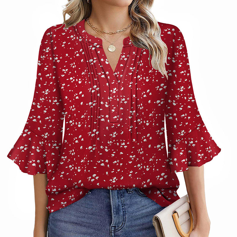 Trendy Ruffle Chiffon Blouses