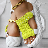 Summer Braided Knit Hollow Open Toe Sandals