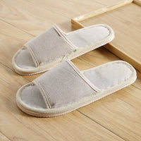Couples Indoor Floor Slippers Solid Color