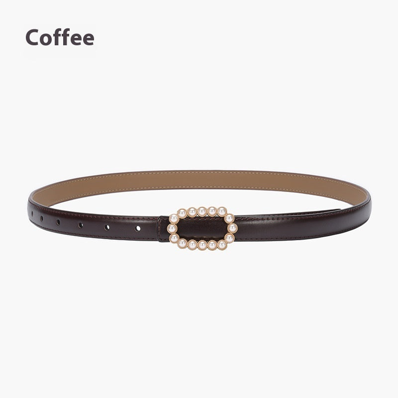 Genuine Leather Black Fashion Belt