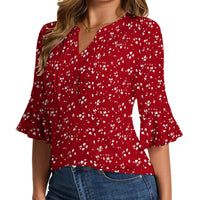 Trendy Ruffle Chiffon Blouses