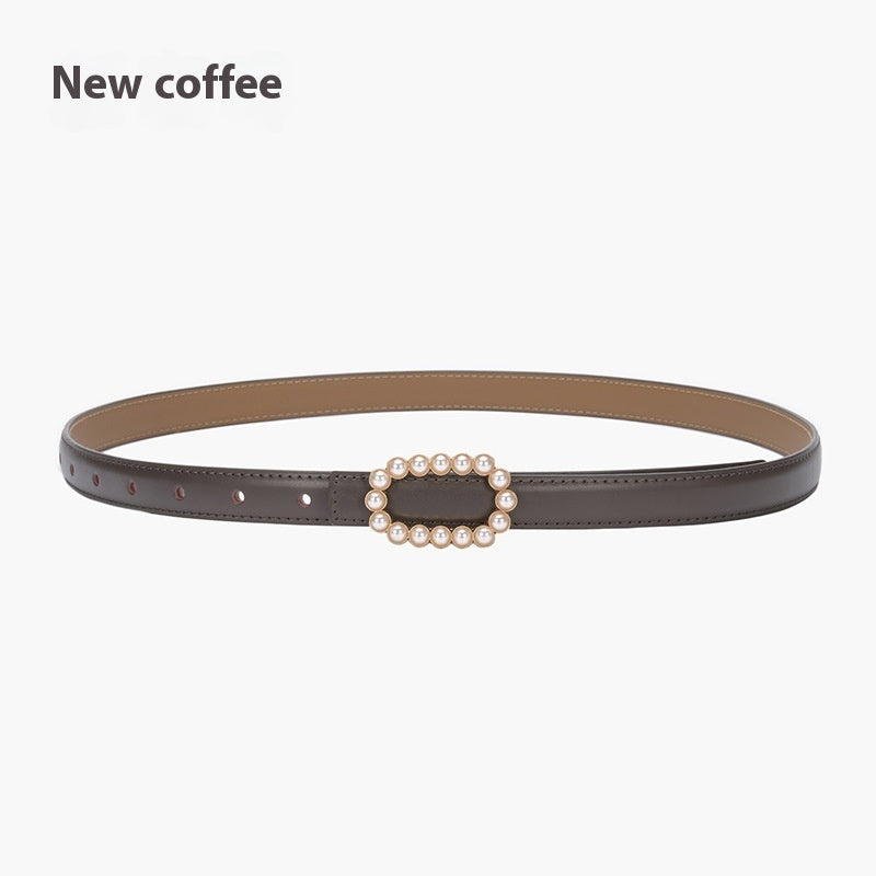 Genuine Leather Black Fashion Belt