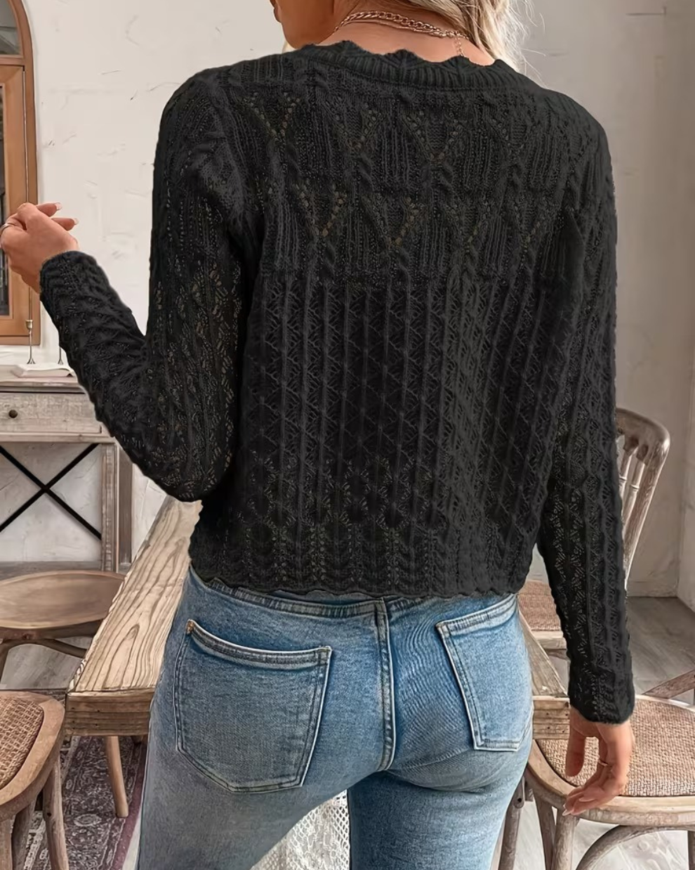 DV Lace Cardigan