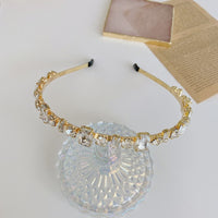 Golden Headband With Diamonds And Diamonds Headband