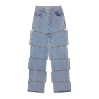 Personality Ripped Straight Jeans