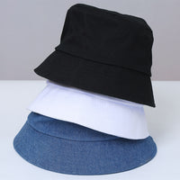 Foreign Trade Japanese Cotton Denim Fisherman Hat Hat Basin Hat Printing Logo Bucket Hat Less Batch Custom Logo