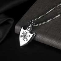 Retro Stainless Steel Shield  Pendant