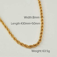 Romeo Twisted Rope Chain Necklace Necklace