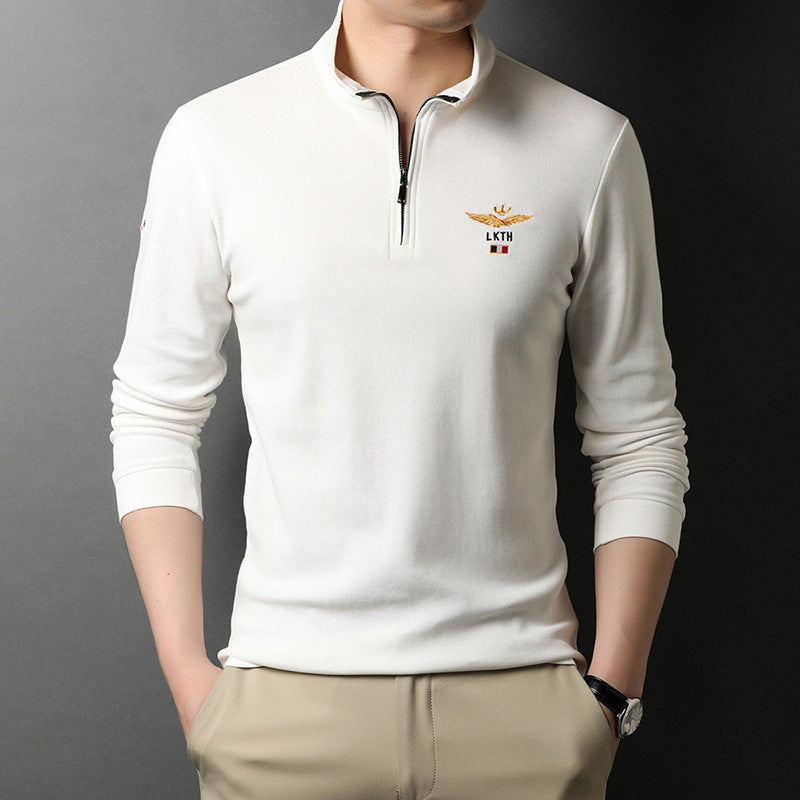 Stand-up Collar Long-sleeved T-shirts