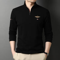 Stand-up Collar Long-sleeved T-shirts