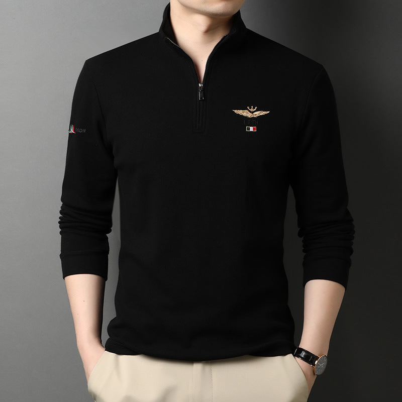 Stand-up Collar Long-sleeved T-shirts