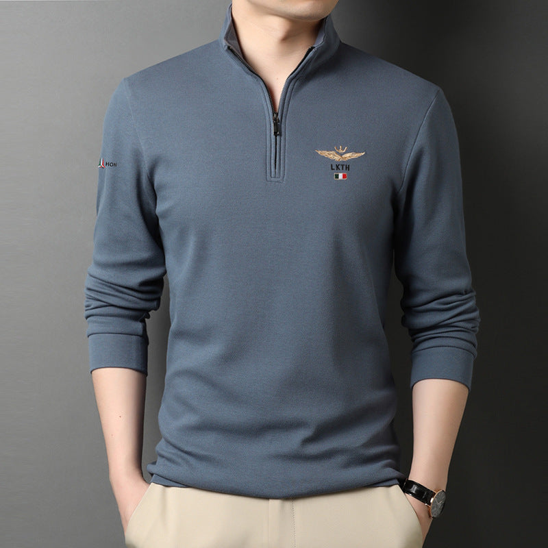 Stand-up Collar Long-sleeved T-shirts