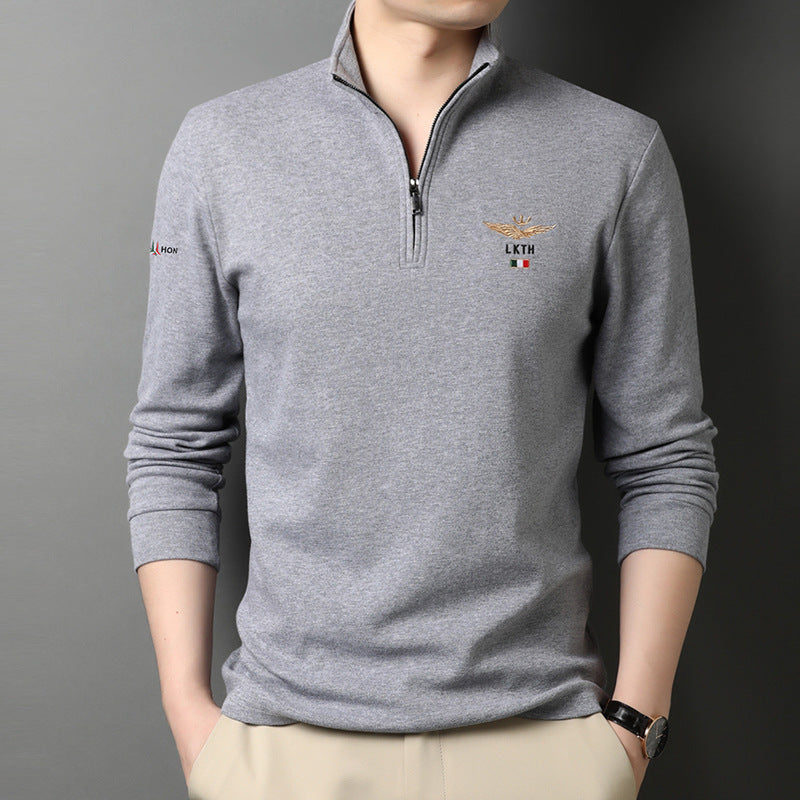 Stand-up Collar Long-sleeved T-shirts