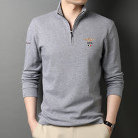 Stand-up Collar Long-sleeved T-shirts
