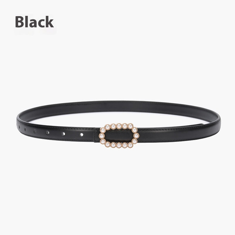 Genuine Leather Black Fashion Belt