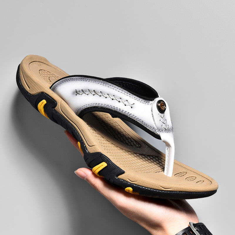 Genuine Leather Flip Flops