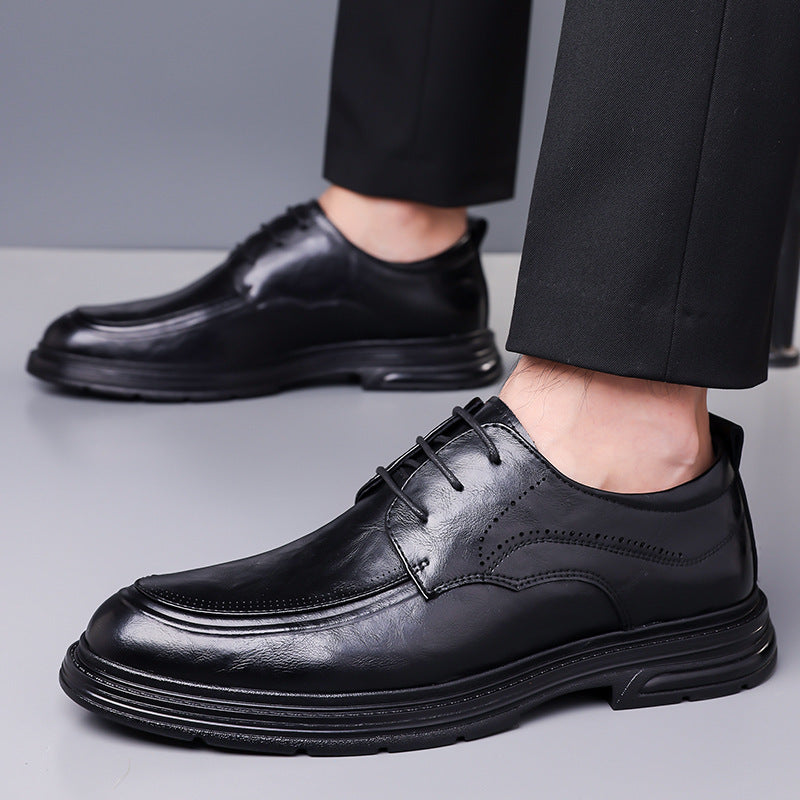 Business Formal Brown Lace-up Leather Shoes