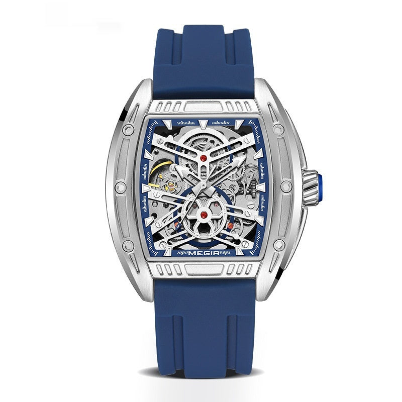 Wine Barrel Type Mechanical Watch Silicone Tape