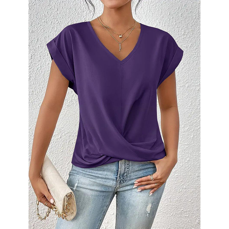 Comfy Casual V Neck Blouses