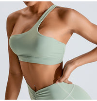 One-Shoulder Yoga Set with High-Waist Leggings
