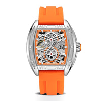 Wine Barrel Type Mechanical Watch Silicone Tape