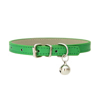 Japanese Style Bell PU Leather Leash Pet Dog Collar