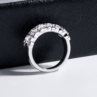 925 Silver Plating 18K Gold Ring Full Moissanite Full Diamond Closed Ring Niche