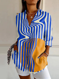 Floral Pattern 3D Printed Long-Sleeve Shirt