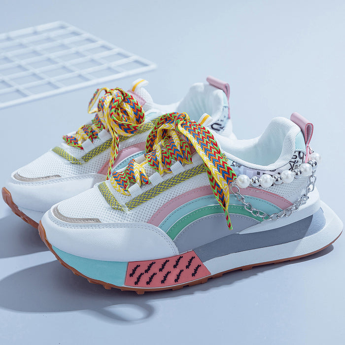 Shiny Chunky Soled Sneakers