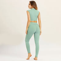 Slim-Fit Fitness Vest & Leggings Set