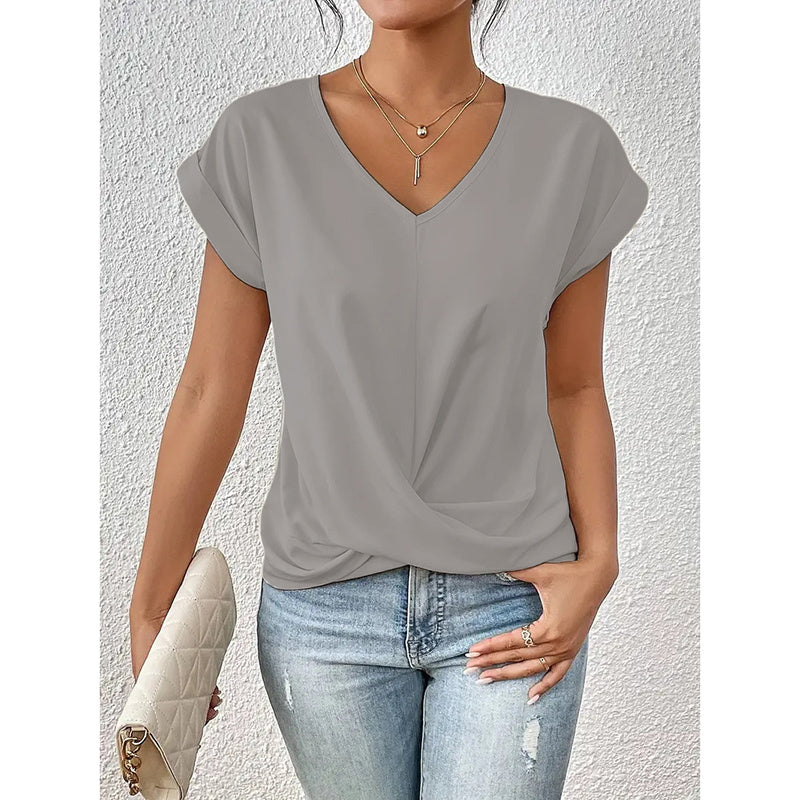 Comfy Casual V Neck Blouses