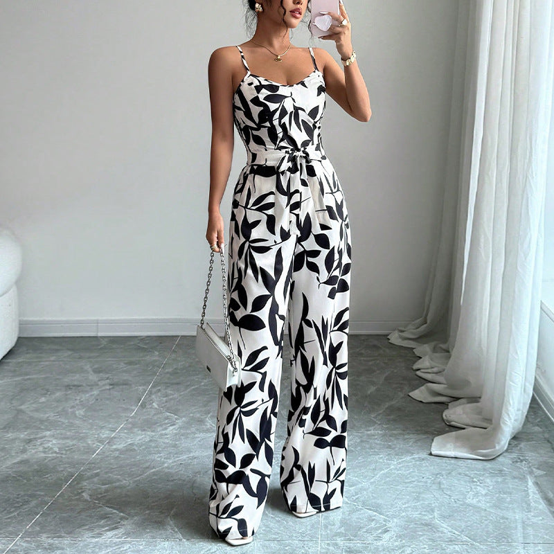 Sleeveless Floral Summer Jumpsuit