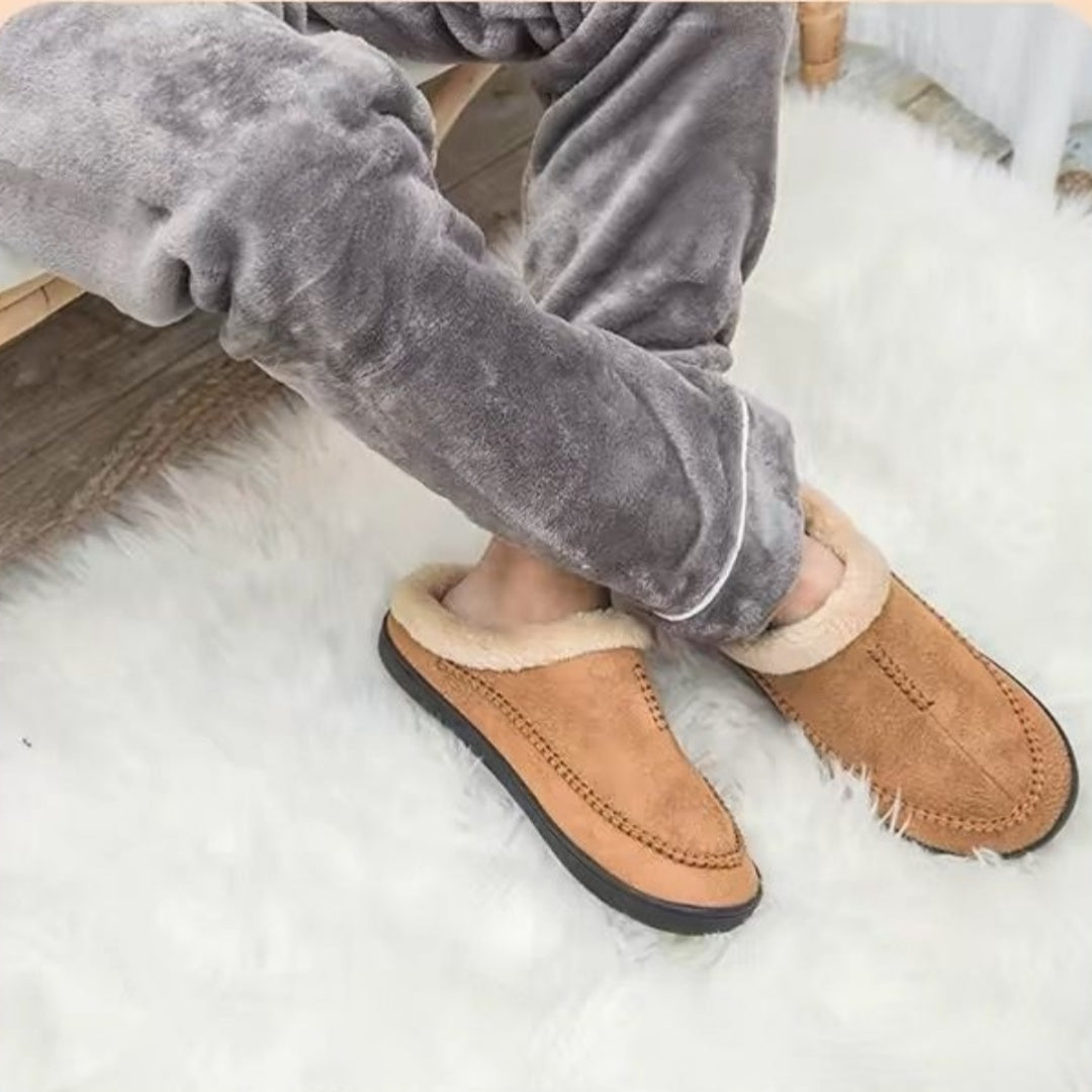 Fur-Lined Home Slippers