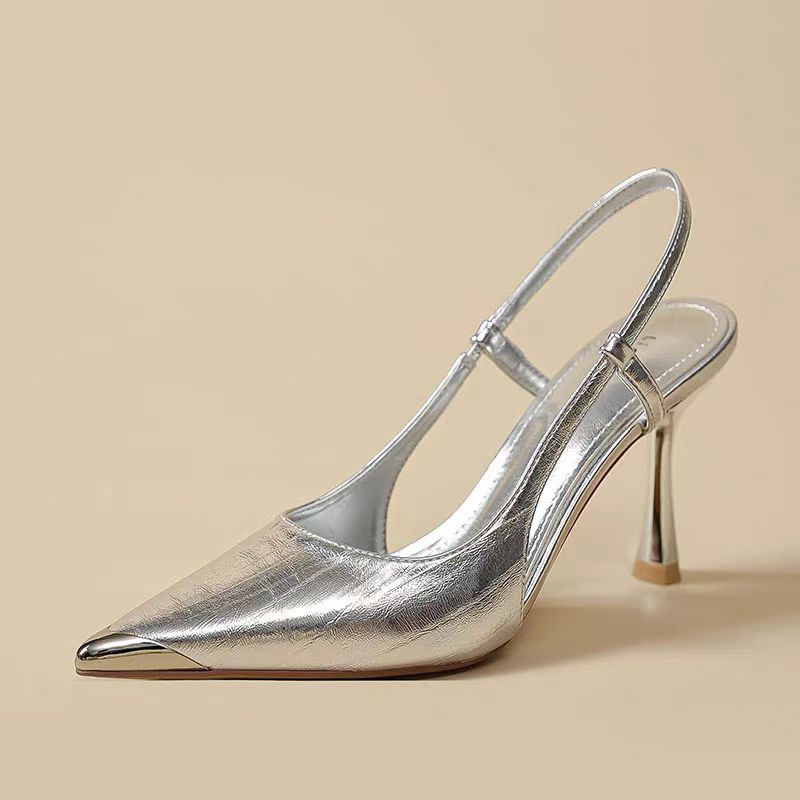 Pointed-toe Color-block Stiletto Heels