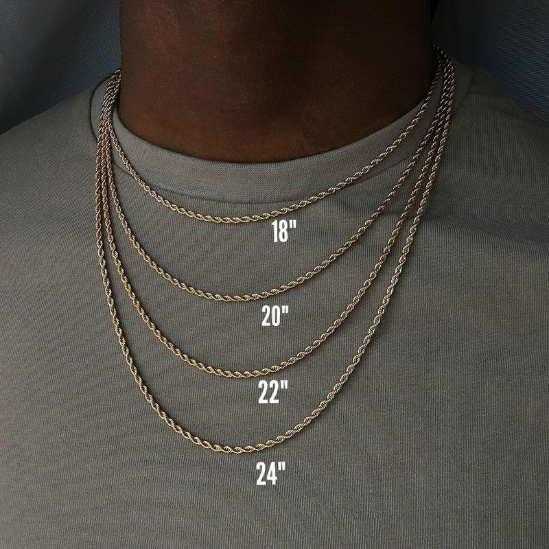 Less Steel Figaro Cuban Chain Necklace