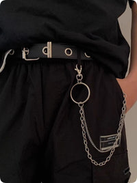 Metal Punk Style Chain Belt, Versatile