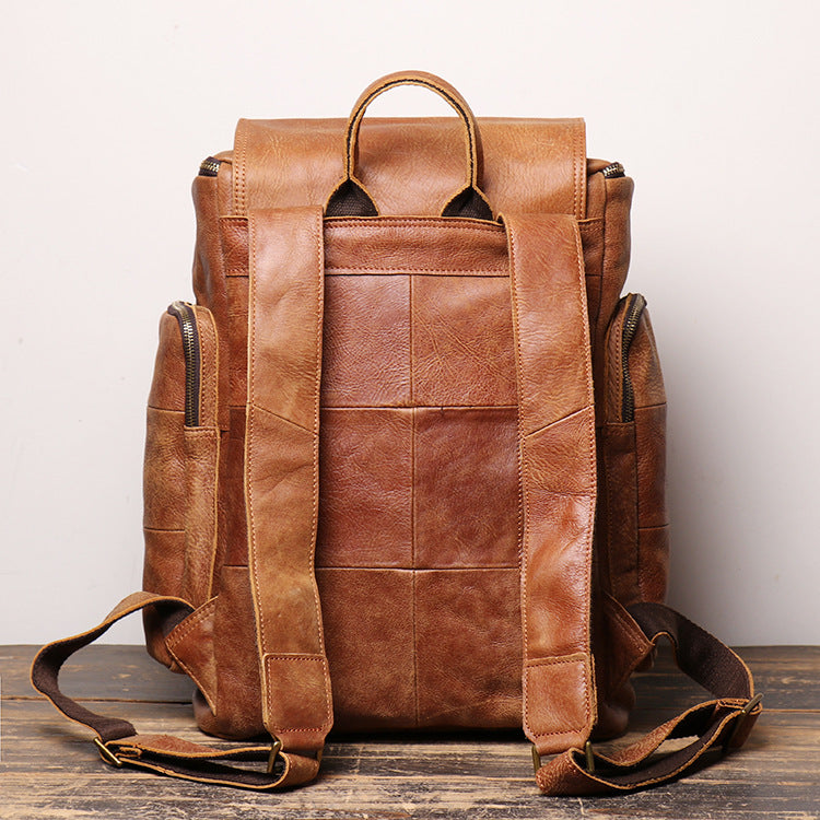 Retro Genuine Leather Backpack