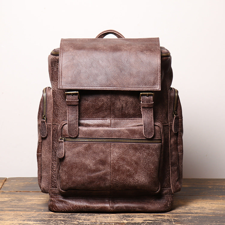 Retro Genuine Leather Backpack