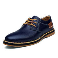 Low Cut Lace Up Casual Leather Shoes