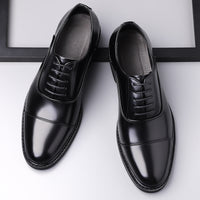 Three-eyelet Design Genuine Leather Shoes
