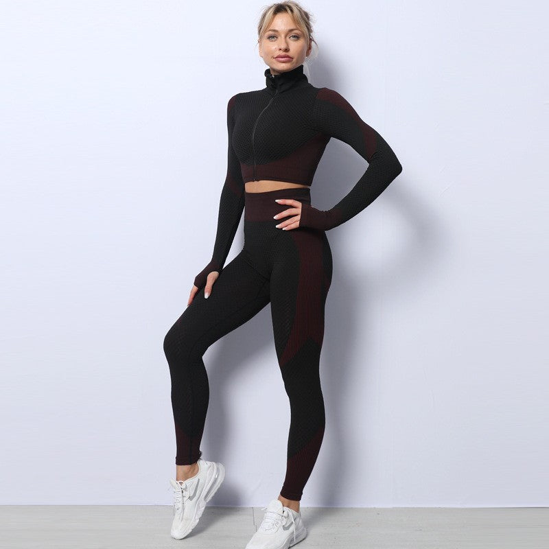 Long-Sleeve Seamless Fitness Set