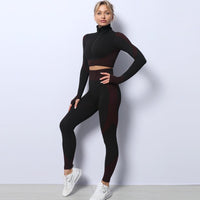 Long-Sleeve Seamless Fitness Set