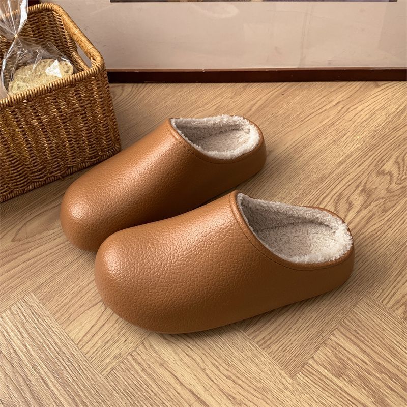 Non-Slip Thick-Soled Cotton Slippers