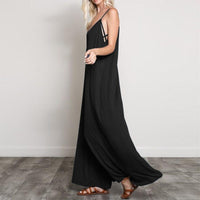 Summer V-Neck Wide-Leg Jumpsuit